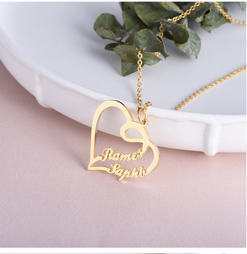 Valentine's Day  Heart-shaped Letter Necklace Ecstatic