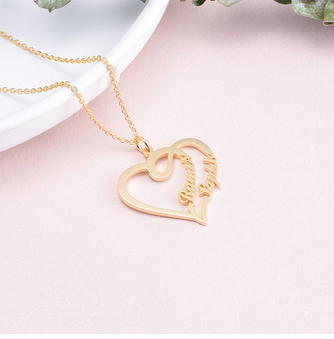 Valentine's Day  Heart-shaped Letter Necklace Ecstatic