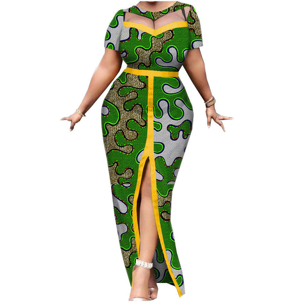 African Batik Printed Cotton Dress Ecstatic