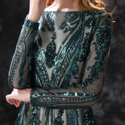 Green Sequined Fashion Dress Ecstatic