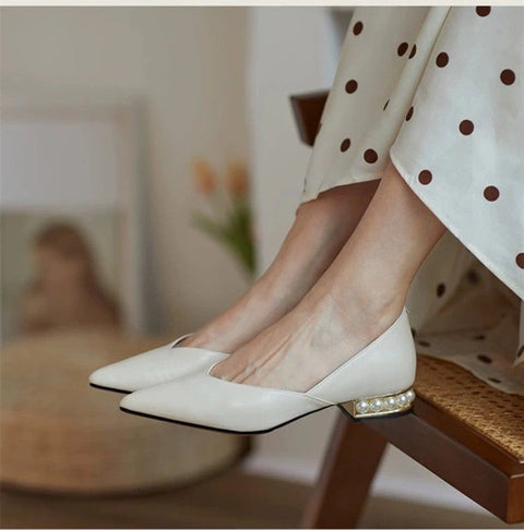 Pearl low-heel women's shoe Ecstatic